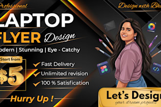 design professional laptop flyer