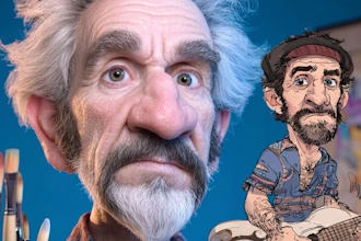digital portraits and fun caricatures