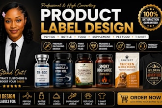 design pet store website product label suppliment label tshirt and packaging