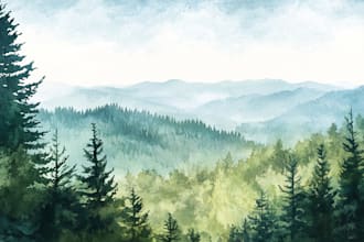 do landscape watercolor paintings