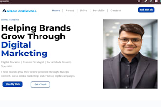 create website on wordpress, portfolio website development