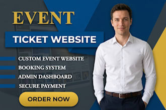 design ticket booking website live event with rsvp for concert conference book