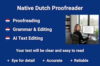 proofread, fix dutch grammar and humanize your ai text