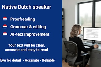 proofread, fix dutch grammar and humanize your ai text