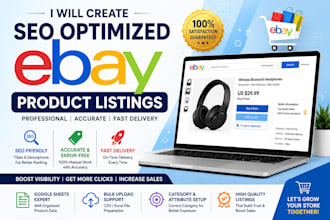 do ebay product listing and ecommerce data entry