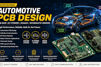 design automotive pcb for can bus, ev power and radar, schematic pcb design