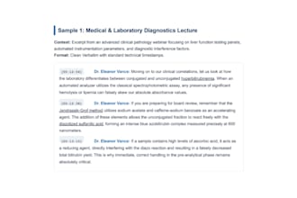 transcribe scientific webinars, lectures, and academic audio