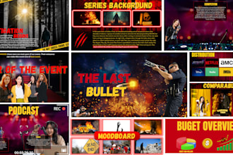 cinematic film pitch deck and movie presentation for investors