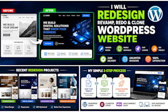 redesign, revamp, redo, and clone wordpress website
