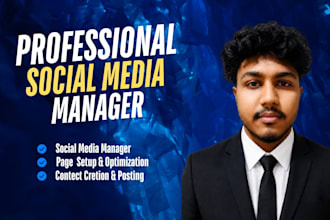 be your social media marketing manager for organic growth