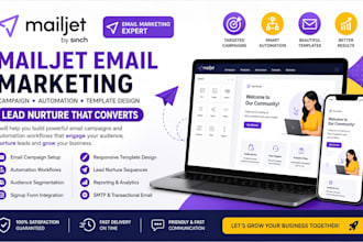 set up mailjet email marketing campaign automation template design lead nurture