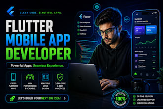 develop flutter app for android and ios with firebase