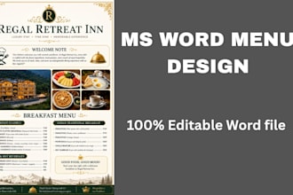 design professional ms word restaurant menus