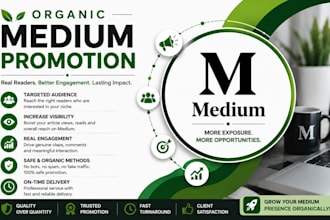 organically boost medium article promotion, to boost readers, medium promotion