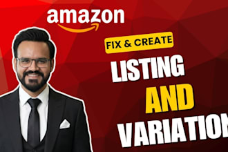 create or fix amazon SEO listing with 1 product variation