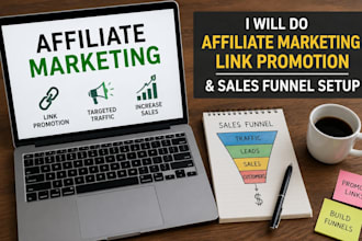 do affiliate marketing link promotion and sales funnel setup