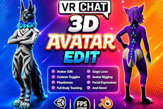 create, edit and optimize your vrchat furry avatar with physbones and gogoloco
