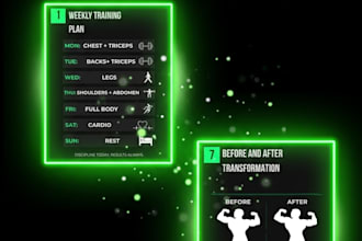 design a premium dark mode fitness planner