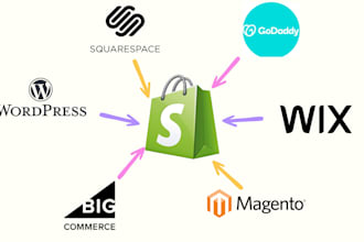 migrate your website from any cms to shopify