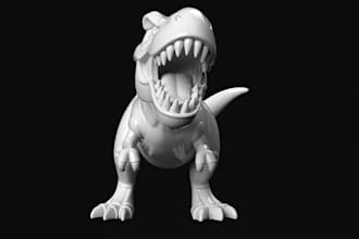 sculpt for fdm 3d printing,decor dinosaur,3dcreature,watertight mesh,anatomy,stl