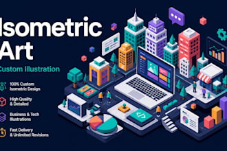 create isometric art illustration vector illustration 3d isometric map