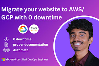 migrate your website to AWS or gcp with zero downtime