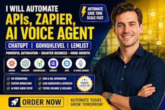 automate API zapier ai voice agent chatgbt ads gohighlevel lemlist, zapier