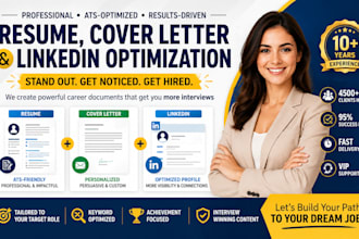 write update your resume ats resume cover letter and update your linkedin