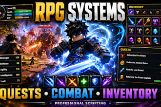 create roblox rpg systems like quests, combat, inventory and leveling