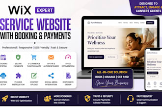 design wix service website with booking system and seo visibility