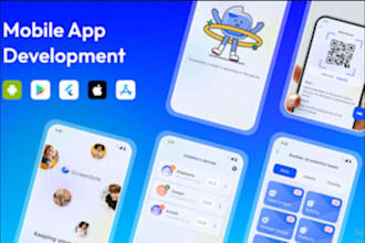 develop hybrid mobile app, flutter app, hybrid apps, react native app, web app