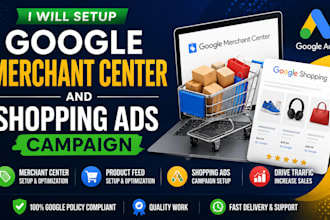 setup google merchant center and shopping ads campaign