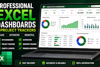 create professional excel dashboards and project trackers