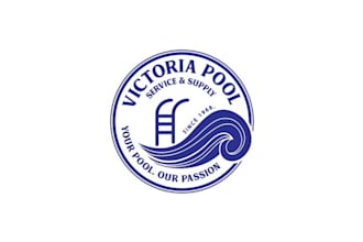 make pool service supply company logo for residential owners