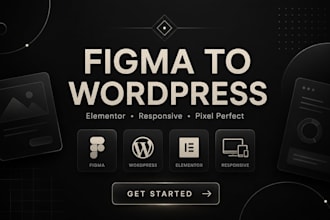 convert figma to elementor wordpress site, fast modern design