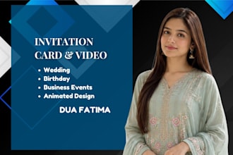 create invitation cards or animated invitation videos