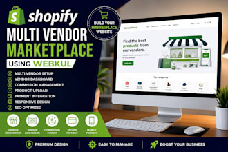 create shopify multi vendor marketplace website using webkul