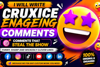 write controversial comments for your post, brand or reply