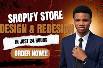 design or redesign shopify store build shopify website dropshipping store