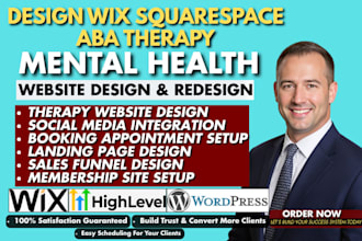 design wix aba therapy mental health website with appointment booking site