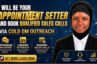 be your appointment setter and book qualified sales calls via cold dm outreach