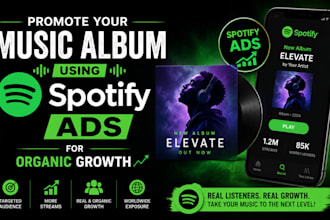 do organic USA,UK,germany,france spotify music promotion, spotify album growth