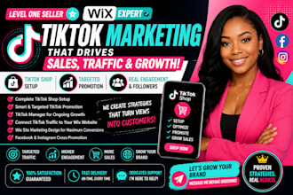 promote wix site with tiktok shop setup tiktok manager marketing
