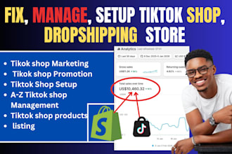 setup tiktok shop, fix tik tok dropshiping tiktok shop ads marketing manager