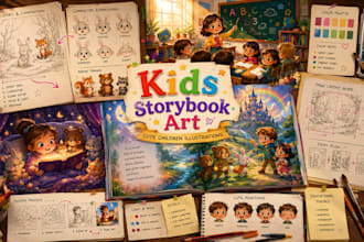 create cute storybook characters for kids books