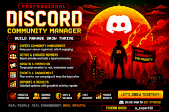 do discord promotion, discord server creation, discord sever organic growth