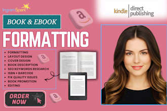 do book formatting for amazon KDP paperback formatting hardcover formatting