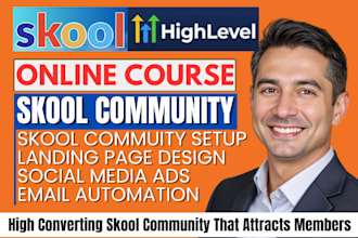 skool online course community, skool course  community manager, skool banner