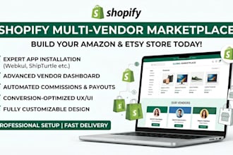 build shopify multi vendor marketplace website using apps btc webkul shopturtle