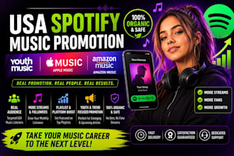 usa spotify music promotion youtube music apple music promotion amazon music
